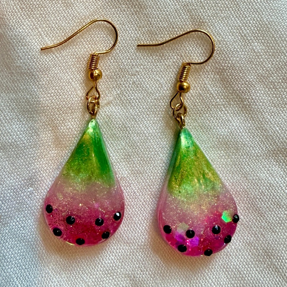 🍉Watermelon Theme Teardrop Earrings 🍉